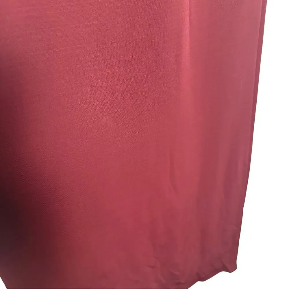 Tory Burch Colorblock Maroon Blue Sleeveless Column Midi Dress Size 8